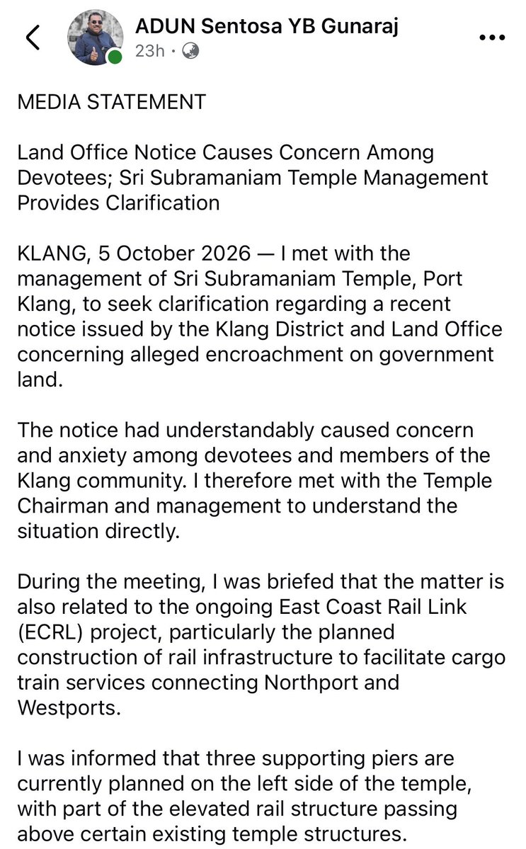 BendiTheBagak's tweet photo. Ada yang nak mintak pampasan ke tu? 

Asal ek bila ada buat keretapi je mesti ada kuil haram?

Lokasi: Kuil haram Sri Subramaniam Port Klang https://t.co/Y9QebD9TRU