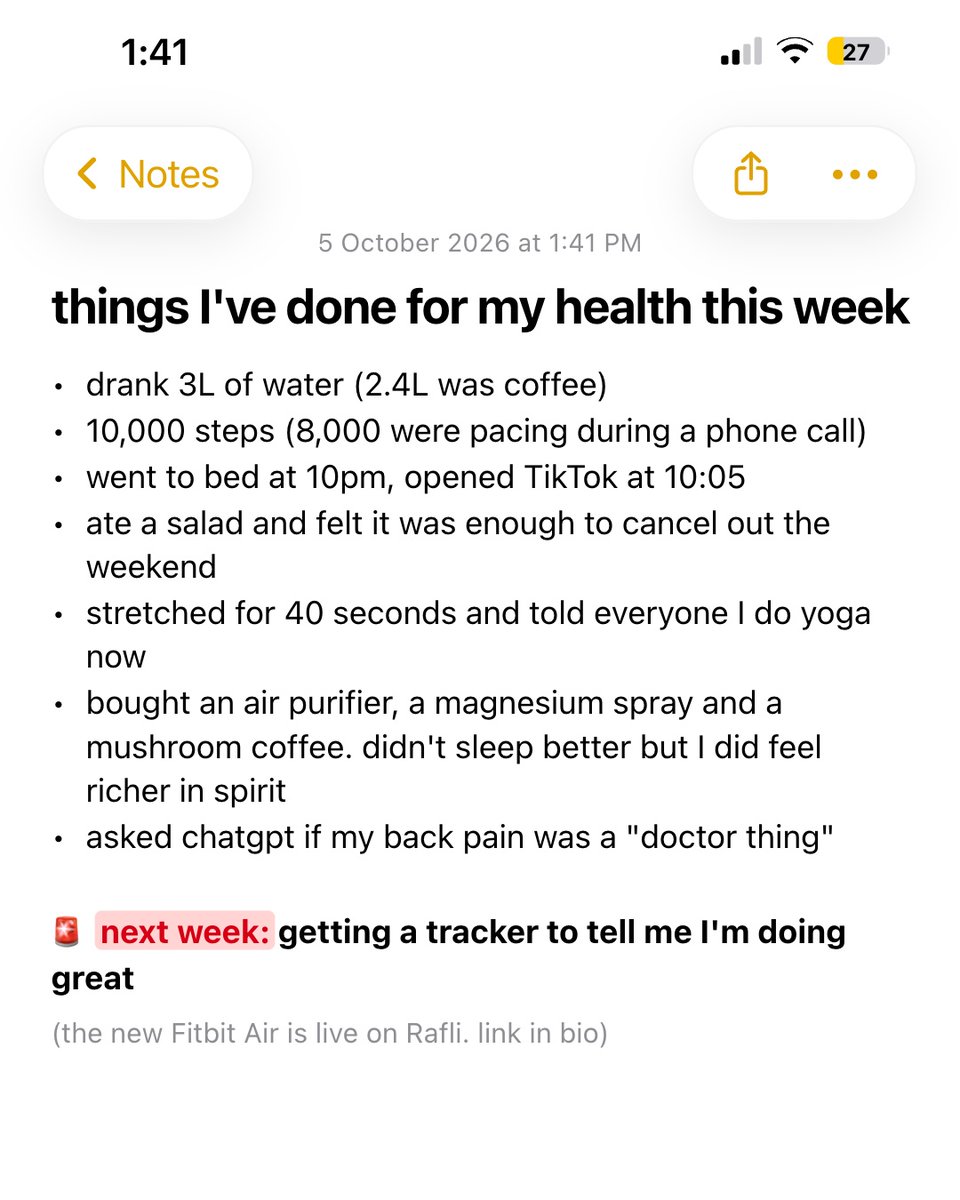 rafli_win's tweet photo. Which of these have you tried for your health? 👀

Google Fitbit Air is LIVE. $1 entry 🔥
👉 https://t.co/BrQBliiYds https://t.co/n7RWYLtK7C