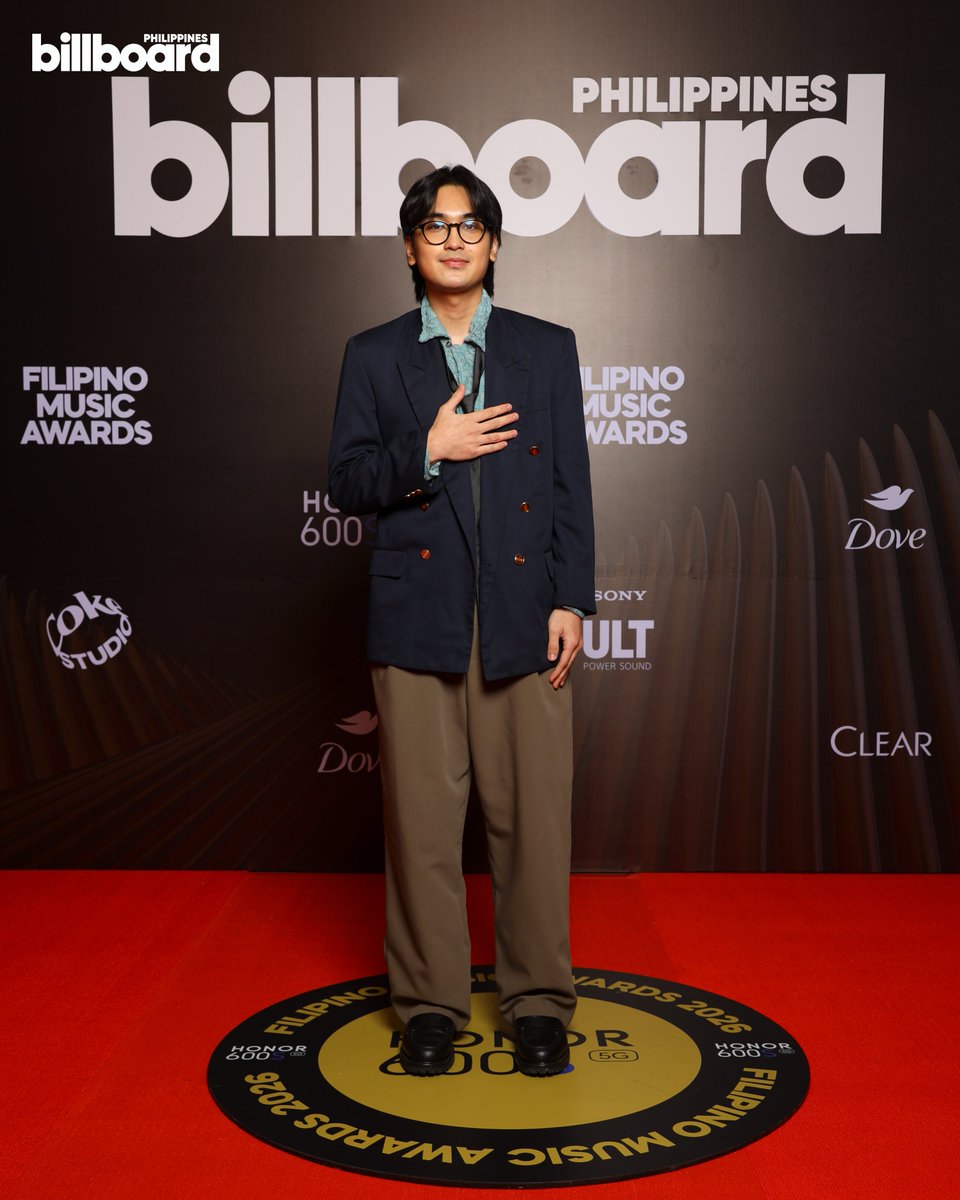 BBPHOfficial's tweet photo. All eyes are on tonight’s star-studded lineup of artists as they make their highly-anticipated arrival at the 2026 edition of The Filipino Music Awards, decked out in their best gilded red carpet look.

Photographed by Excel Panlaque.

#BillboardPhilippines
#BillboardPH
#FMA2026 https://t.co/MTl1gAVIo3