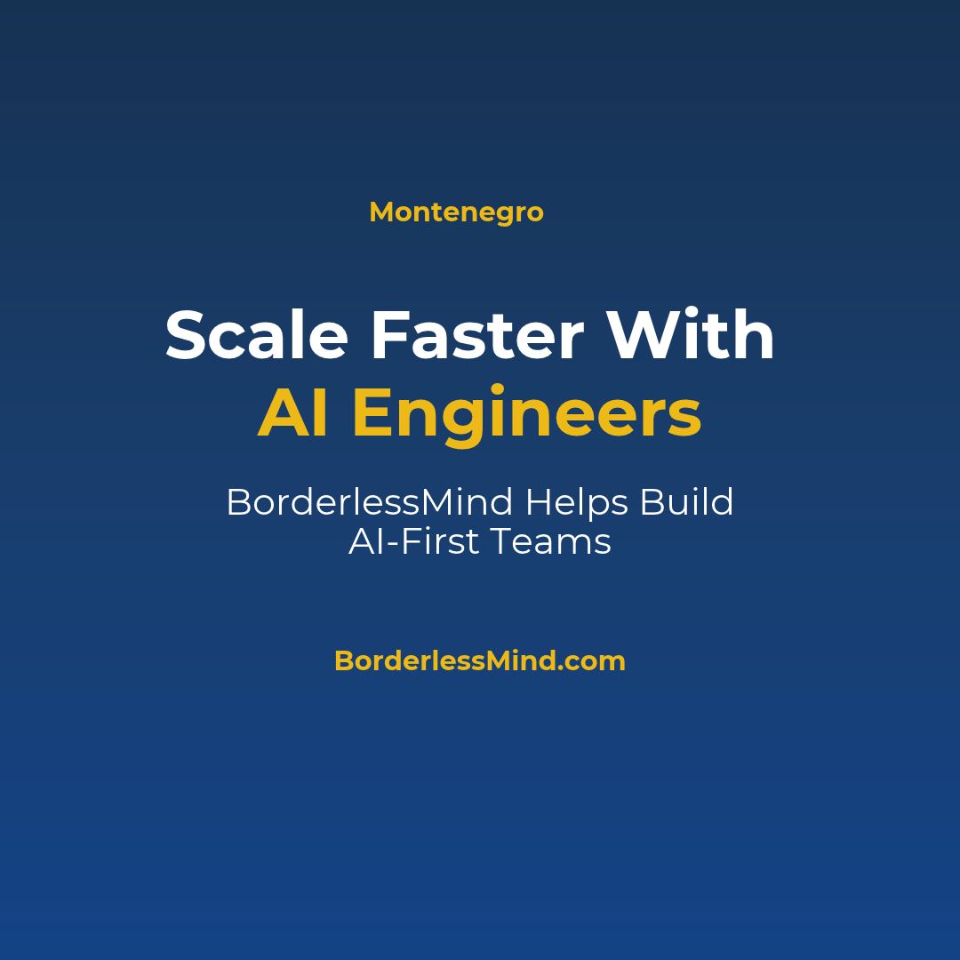 borderlessmind's tweet photo. Hire AI-First Remote Talent in Montenegro

Need AI talent aligned with European working hours? Build focused teams with AI engineers, ML engineers, MLOps specialists and more from Montenegro.

https://t.co/KlNFTedLMI

#AIFirstTalentMontenegro #RemoteTalentMontenegro #Montenegro https://t.co/0GKSDQeIVr