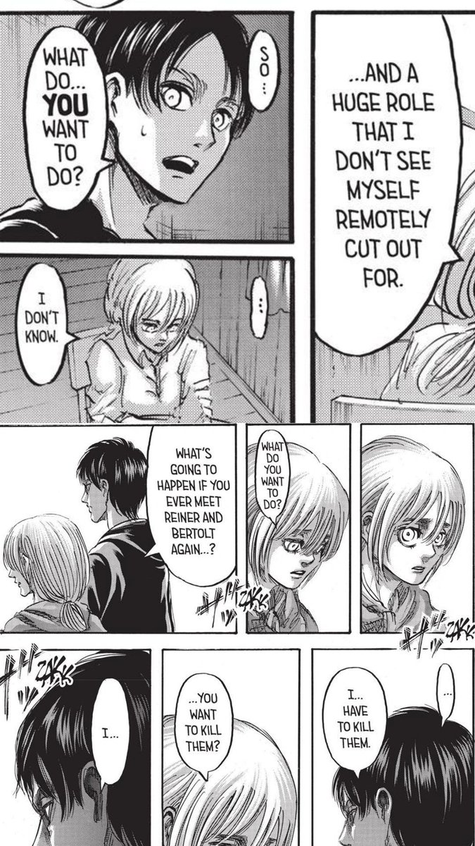 walldianmilf's tweet photo. i love a pair that asks about and listens well to each other’s wants.

(sometimes i wish eren was a girl, imagine the insane dynamic and chemistry erehisu could’ve contributed to the sapphic ships). https://t.co/pXSTlVkYL6