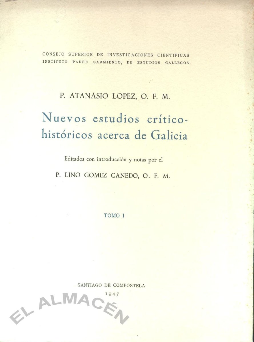 TC_EL_ALMACEN's tweet photo. NUEVOS ESTUDIOS CRÍTICO-HISTÓRICOS ACERCA DE GALICIA (GÓMEZ CANEDO) 1947 - INTONSO, SIN ABRIR. https://t.co/fmzT9j6S1Y a través de @todocoleccion #Galicia #HistoriaGalicia https://t.co/8dxdV6Y3yH
