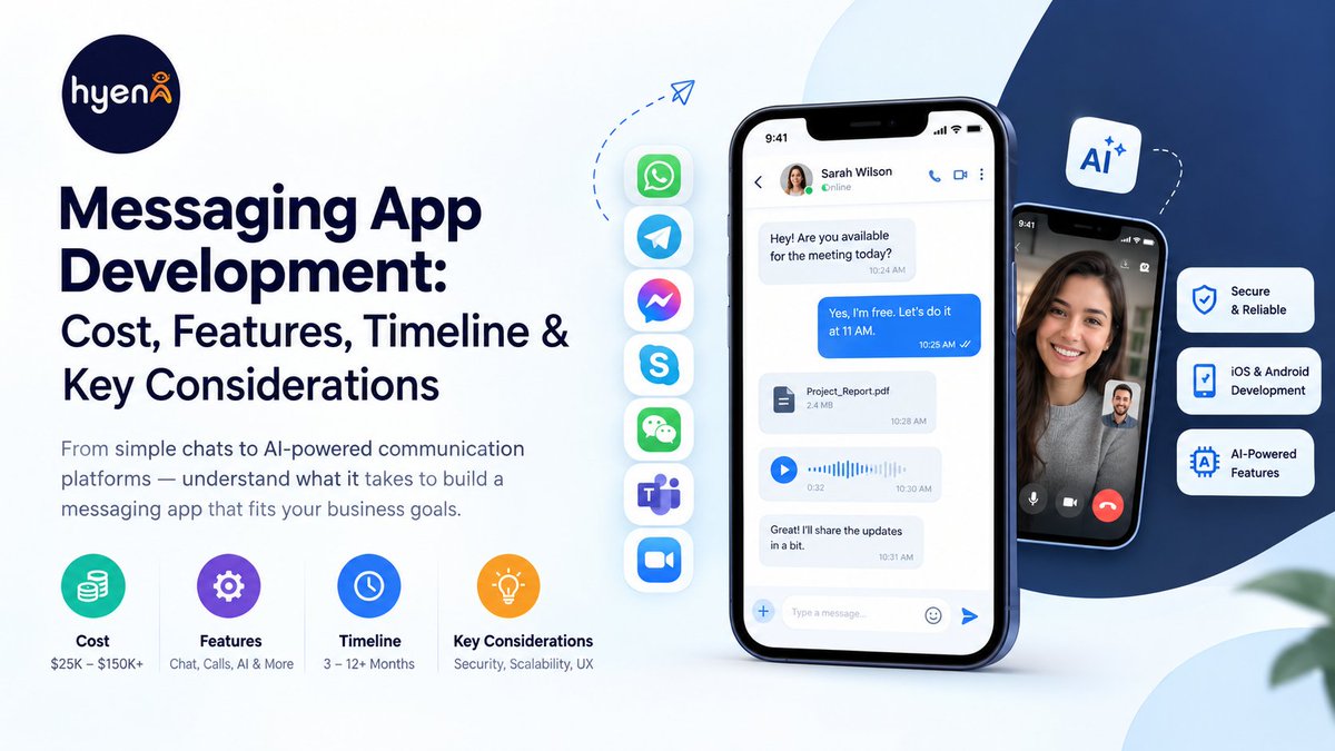 Saipriyareddii's tweet photo. 💬 Thinking about building a messaging app?

Explore the costs, key features, development timeline, and essential considerations for creating a secure, scalable messaging app.

🔗 Read more: https://t.co/s5hG0PVS7g
📞 +1-571-723-0339 | 📧 sales@hyena.ai

#MessagingApp  #AI #Tech https://t.co/snfXFfRSL6