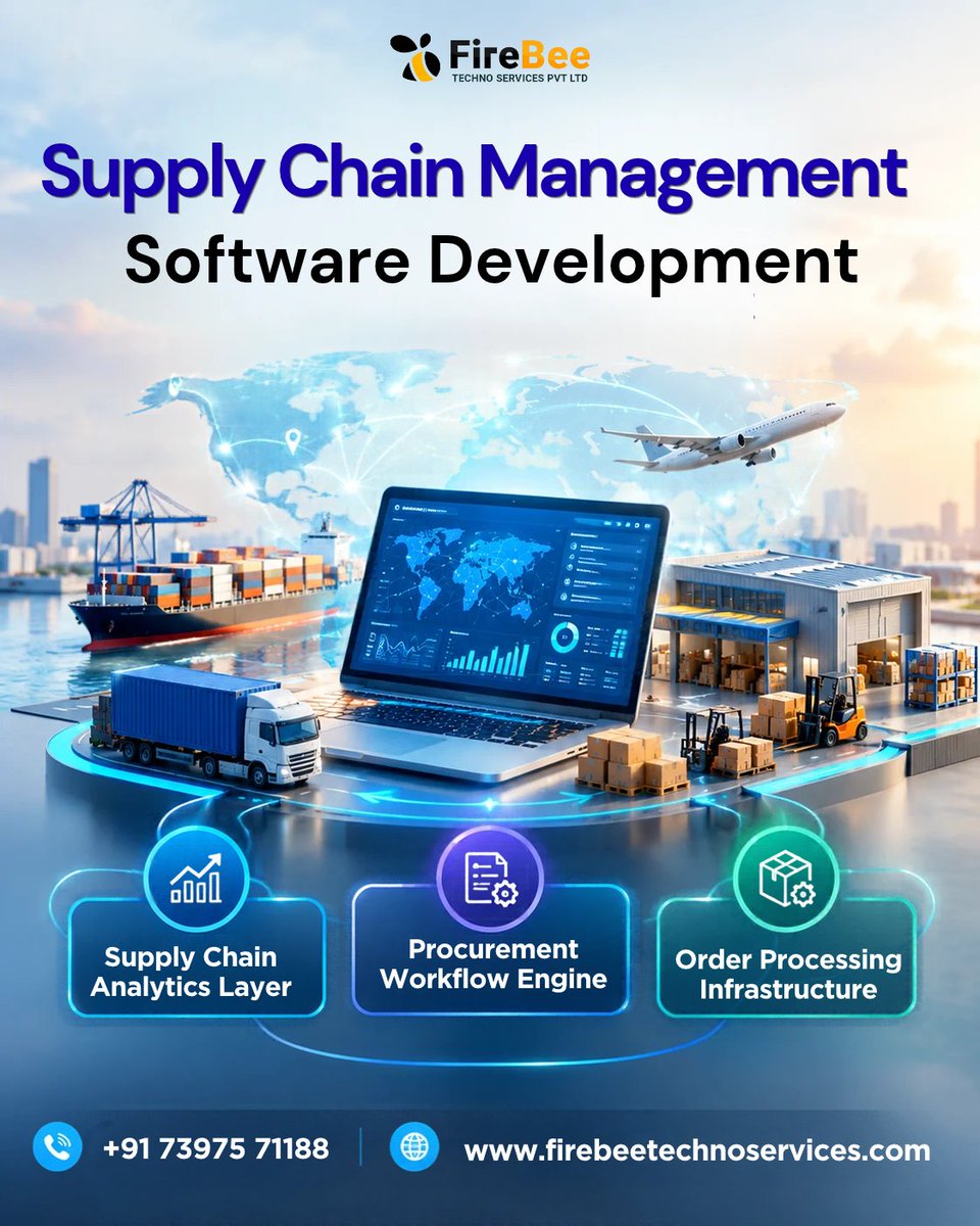 firebeetech's tweet photo. We develop supply chain management software around workflow logic that controls data movement and keeps records consistent.
Visit>>https://t.co/A3nmNfKPAL
#SupplyChainManagement #SupplyChainSoftware #SoftwareDevelopment #EnterpriseSoftware #LogisticsTechnology https://t.co/gNcAqGe9ms