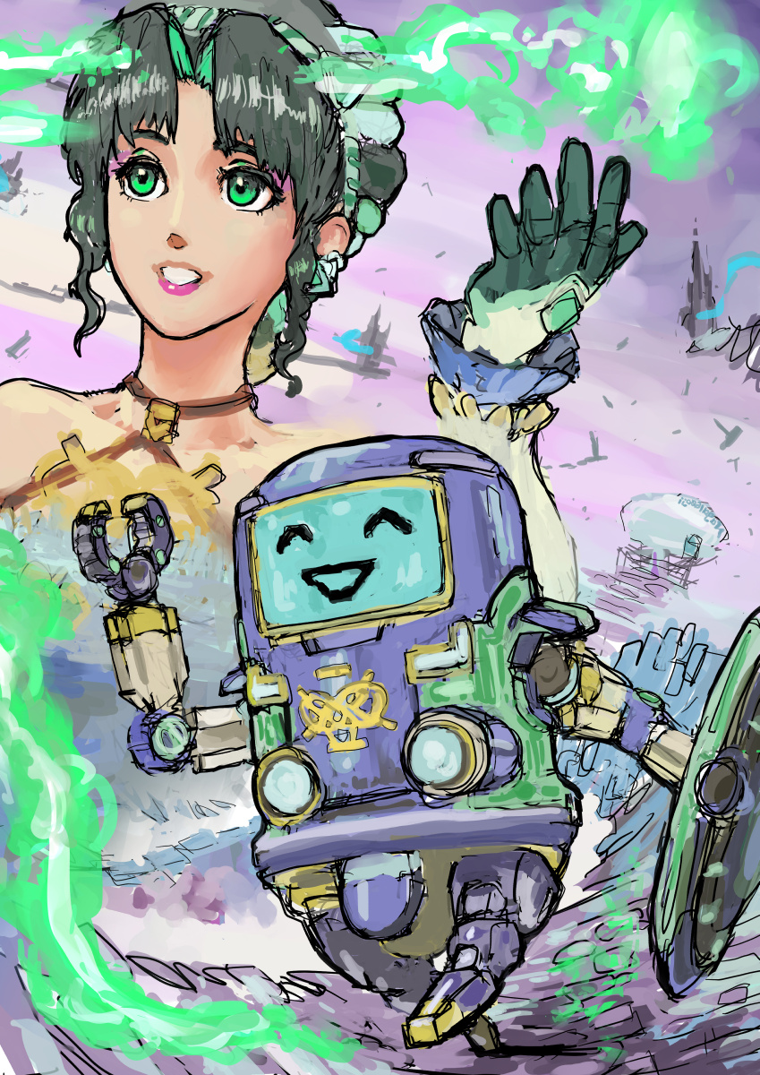Naga160oji's tweet photo. サガエメのディーヴァを描きました。
レトロポッドの姿、表情豊かでカワイイですね。 https://t.co/OGkPdVSWMK
