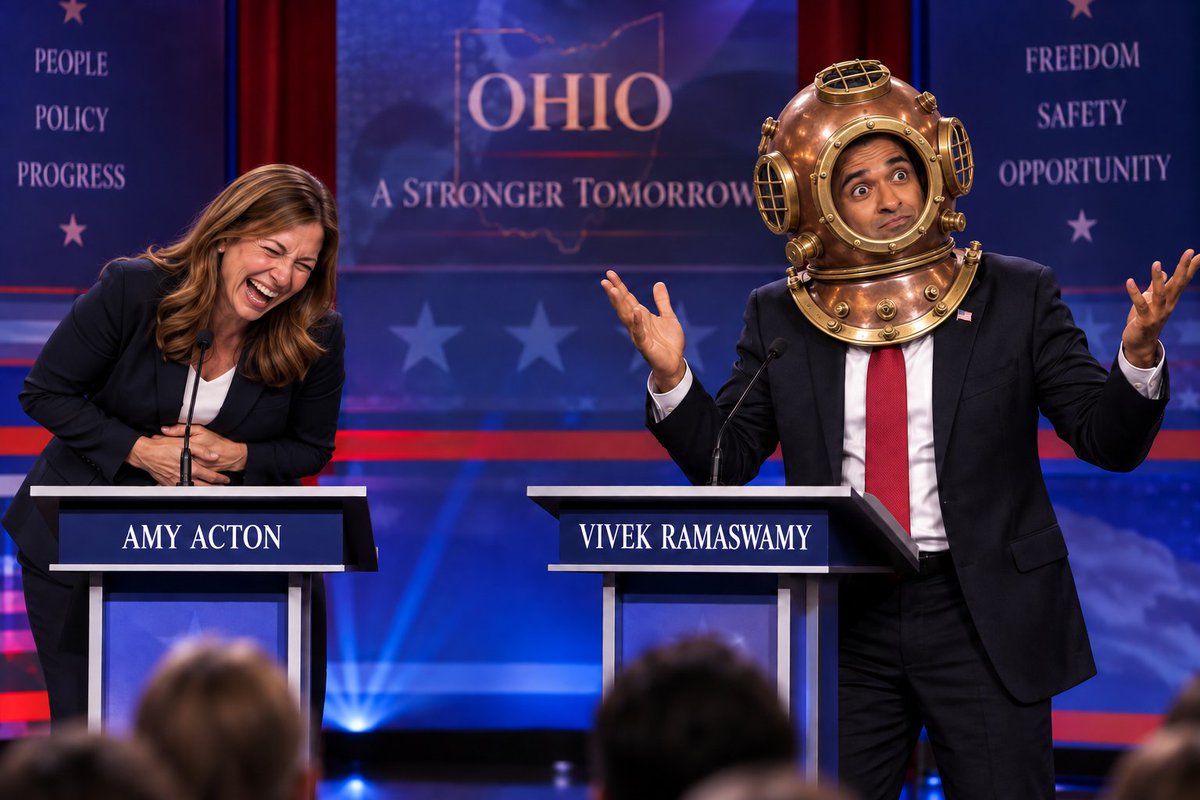 BBinkerdink's tweet photo. #AmyActon cannot debate #VivekRamaswamy because he is not a serious candidate for #Ohio governor. https://t.co/RzIfK1b2ix