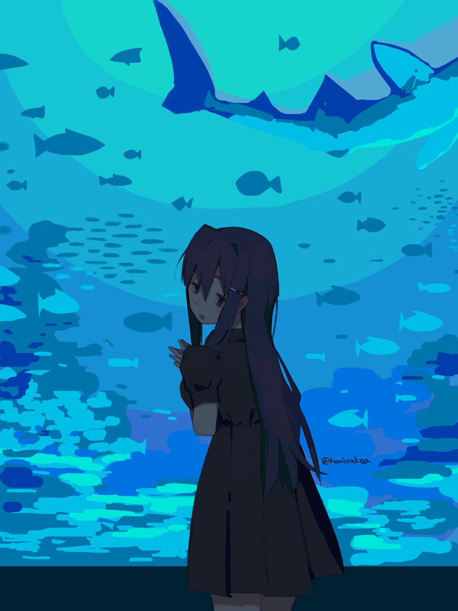 hanicakea's tweet photo. ユリ　すいぞくかん　#ddlc https://t.co/LwVVC6qgZB