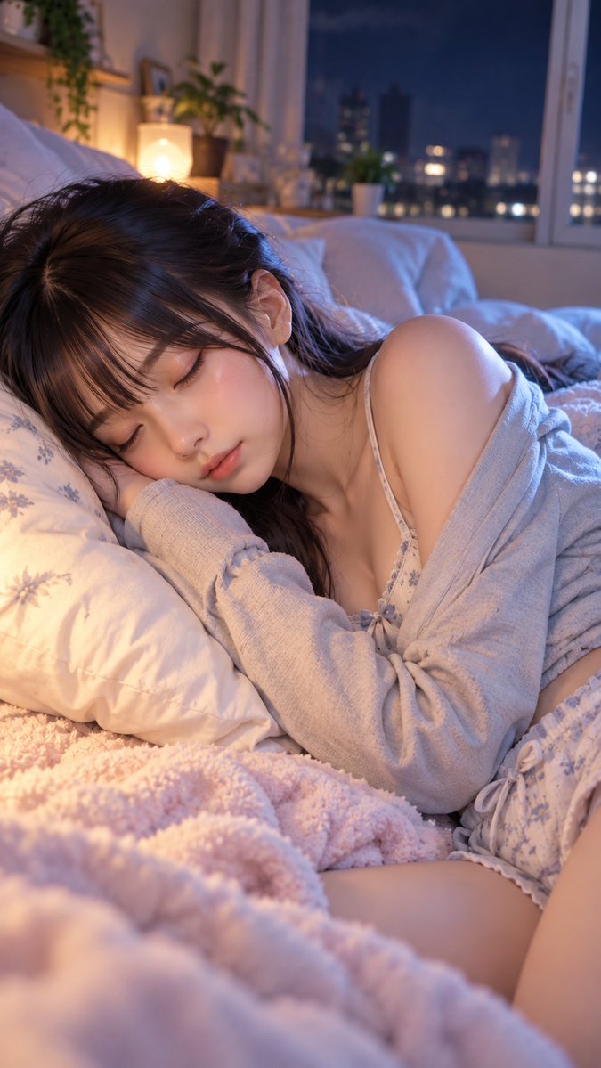 rain_fushiki's tweet photo. おやすみなさい！いい夢見てね🌙
#AIart #AIgirl #AI美女 https://t.co/Bgudh1ne3K
