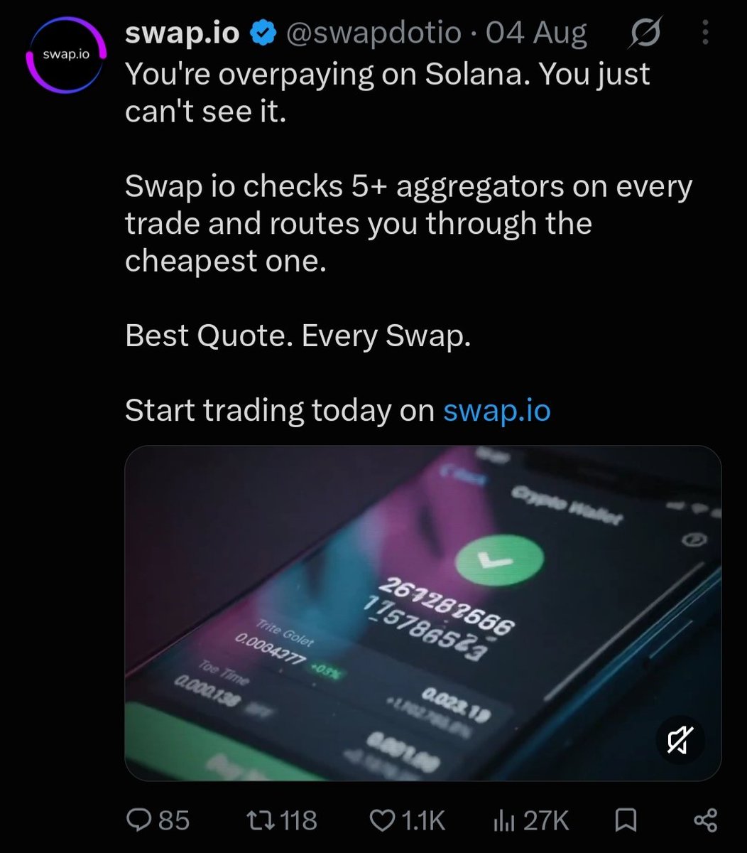 sudama_7's tweet photo. I thought best price was just another crypto claim

So I tested it

Same token
Same amount
Same moment

@swapdotio vs @Raydium vs @JupiterExchange
  
And the interesting part wasn't just who won
It was why?

Before that start trading here 👇

https://t.co/fo5MI5EnSt

🧵/ https://t.co/4WKk0T9s5l
