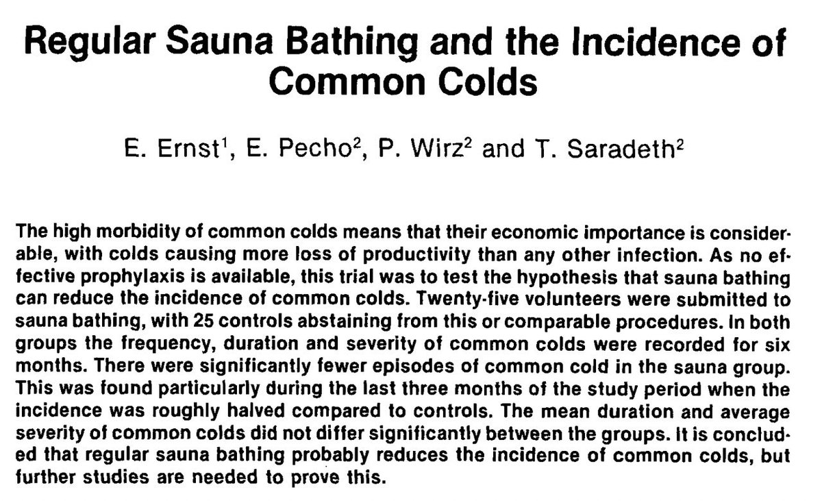 BowTiedPhys's tweet photo. Sauna remains an S-tier tool to build immune resilience before cold season rolls in

Get your 2–3 sessions/week https://t.co/K6YKqURHX8