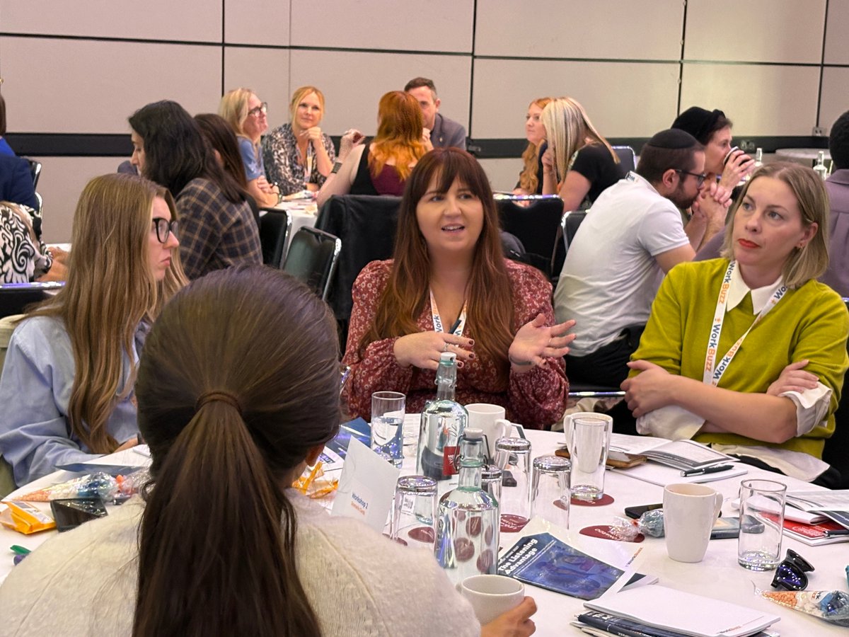 workbuzzd's tweet photo. Morning sessions done. What a room. This afternoon: David Fairhurst on the intelligence advantage and Catrinel Stanila on Orbit's listening journey.

Join us live on YouTube → https://t.co/GnIWkSs7T7

#HRLeaders #FutureOfWork #EmployeeListening #WBL2026 https://t.co/8xG5VrjQkw