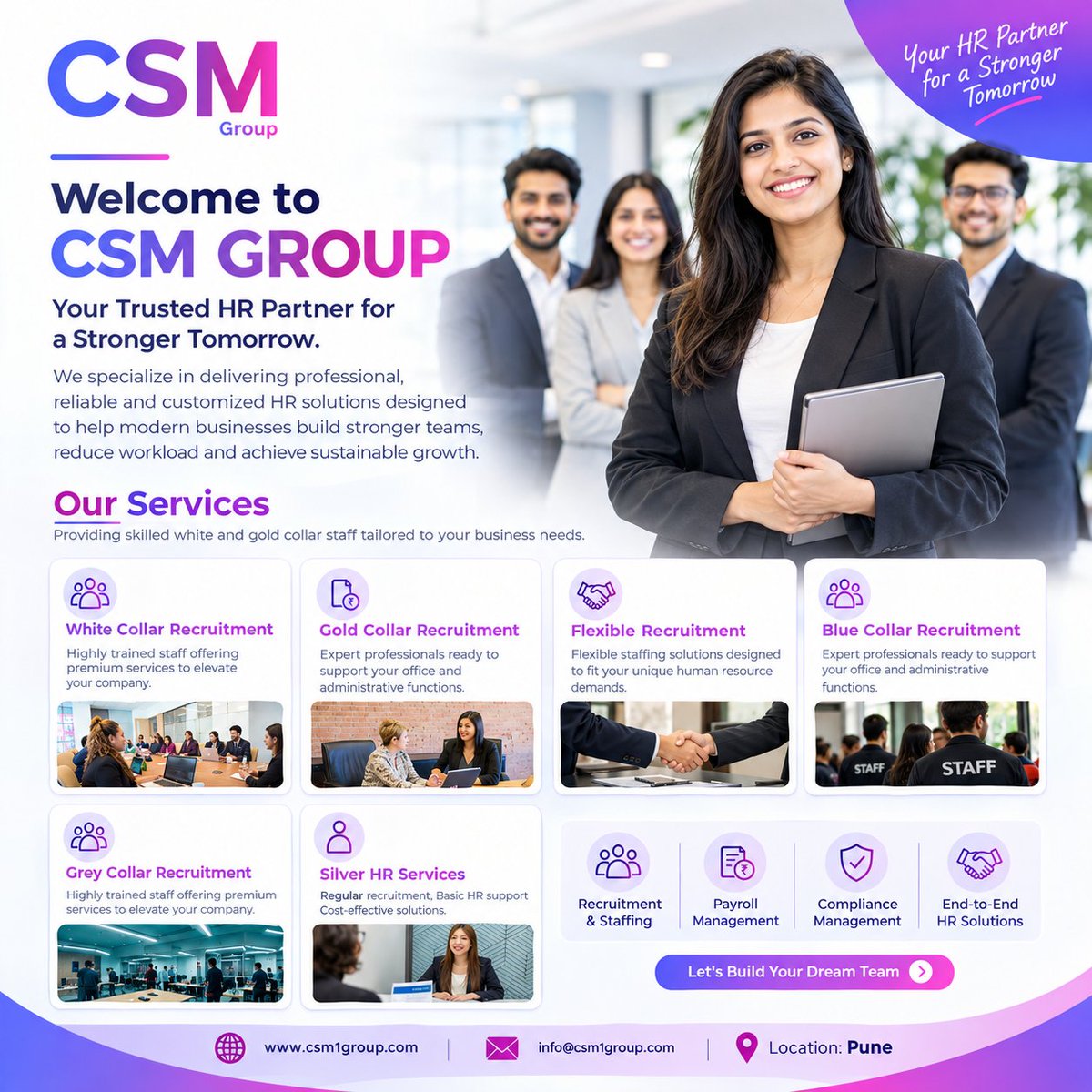 CsmGroup001's tweet photo. 🚀 Build a stronger workforce with CSM Group!

📍 Pune
🌐 https://t.co/qLgE9essE2
📧 info@csm1group.com
Your HR Partner for a Stronger Tomorrow.
#CSMGroup #Recruitment #Staffing #HRServices #Pune https://t.co/f5Nu06TrFP
