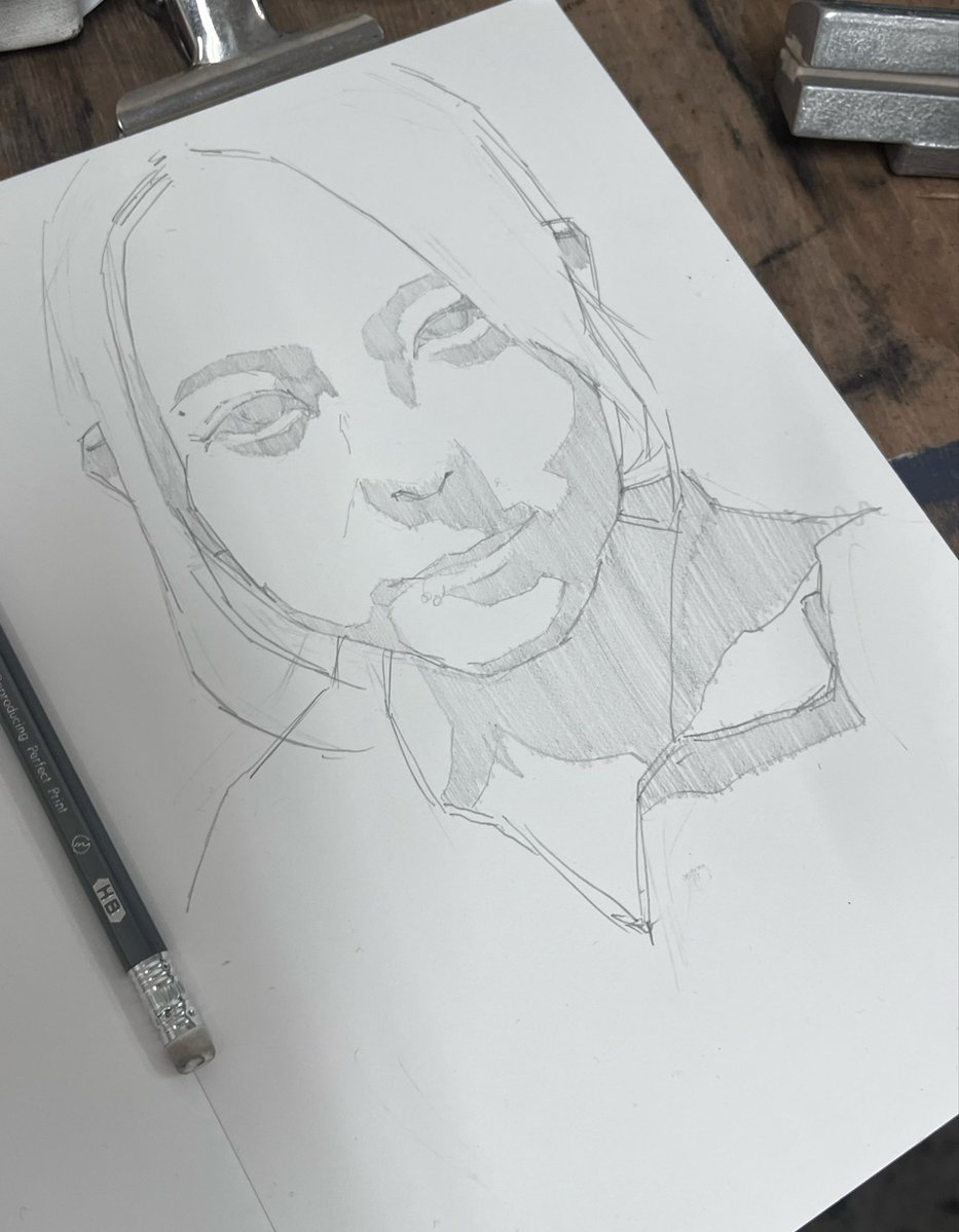 yuga2_na's tweet photo. 人物は、明暗をざっくり分けると描きやすい https://t.co/ptUxZzN7wg