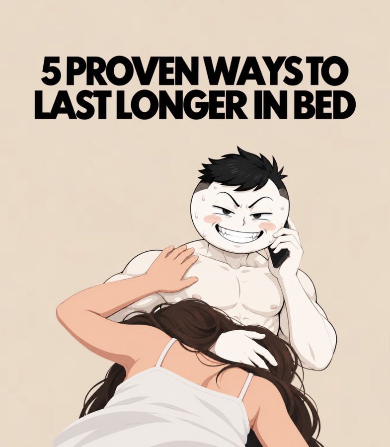 Samiya_AI's tweet photo. 5 WAYS TO LAST LONGER IN BED
-THREAD- https://t.co/ZI4dXx4dY1