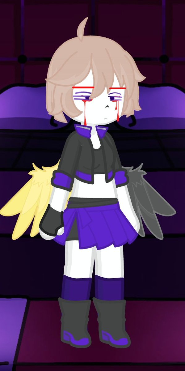 Angelsansdream's tweet photo. @BLAZE_the_drago Hi dear this IS Angel shes a skeleton sadly i dident find a Singular collored drawing of her in my Phone besides of her in gacha TvT https://t.co/8zaHZDJZnR
