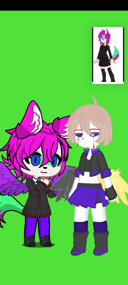 Angelsansdream's tweet photo. @BLAZE_the_drago Hi dear this IS Angel shes a skeleton sadly i dident find a Singular collored drawing of her in my Phone besides of her in gacha TvT https://t.co/8zaHZDJZnR