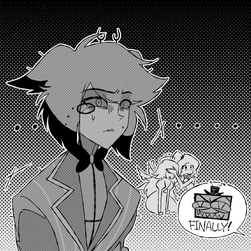 oonpiturn_'s tweet photo. Let's show alastor my drawing https://t.co/yuruV8X5Qa