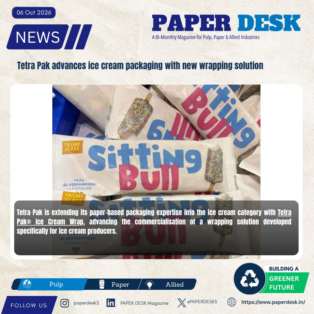 PAPERDESK3's tweet photo. Tetra Pak advances ice cream packaging with new wrapping solution.
https://t.co/UaRSheLx0I
#TetraPak #PaperPackaging #PaperBasedPackaging #IceCreamPackaging #SustainablePackaging #PackagingInnovation #PaperWrap #FoodPackaging https://t.co/3QohLUVQfe