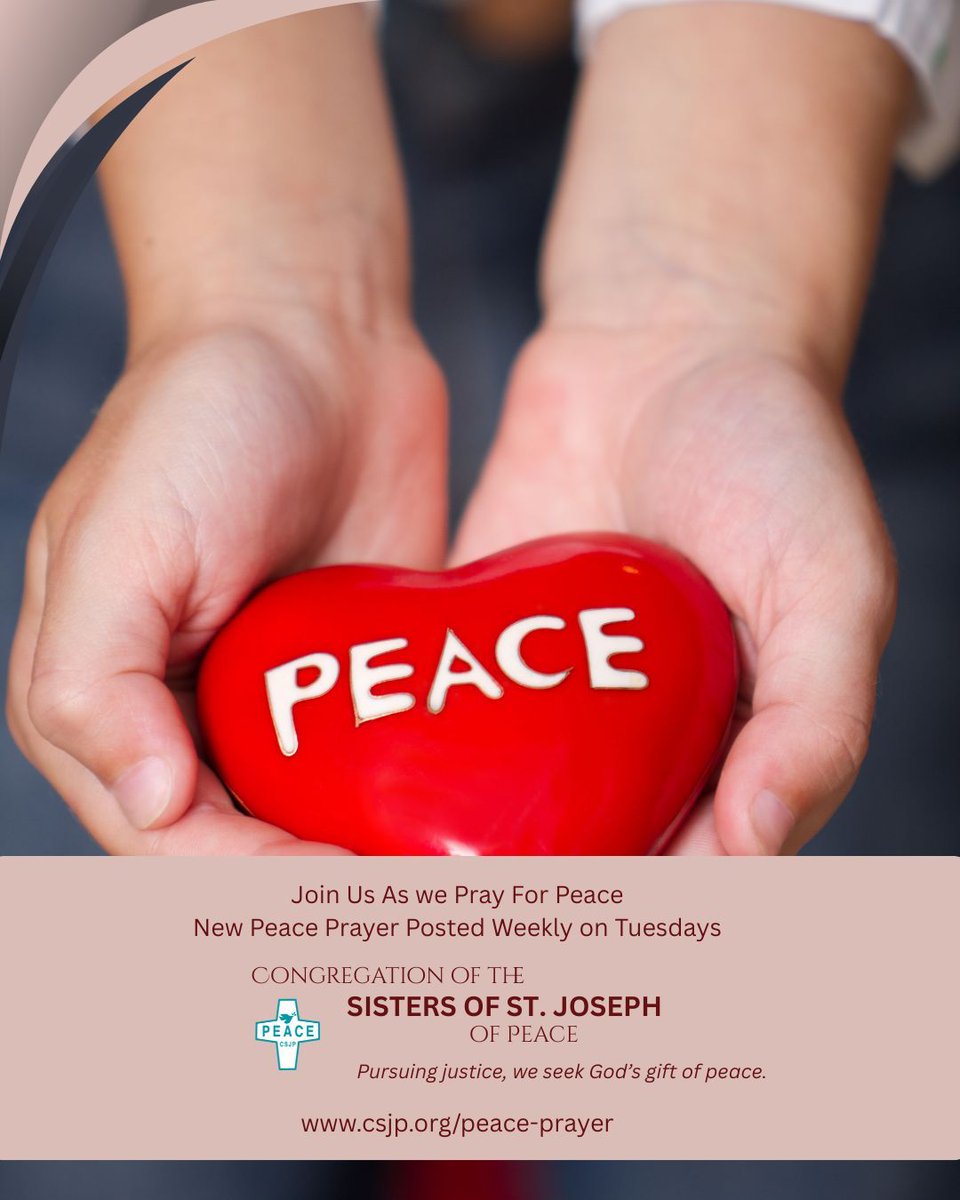 SistersofPeace's tweet photo. Join us as we pray for #peace 

#prayforpeace #peaceprayer 🙏 

https://t.co/gN5a4I7Doc https://t.co/74D7v6mowf