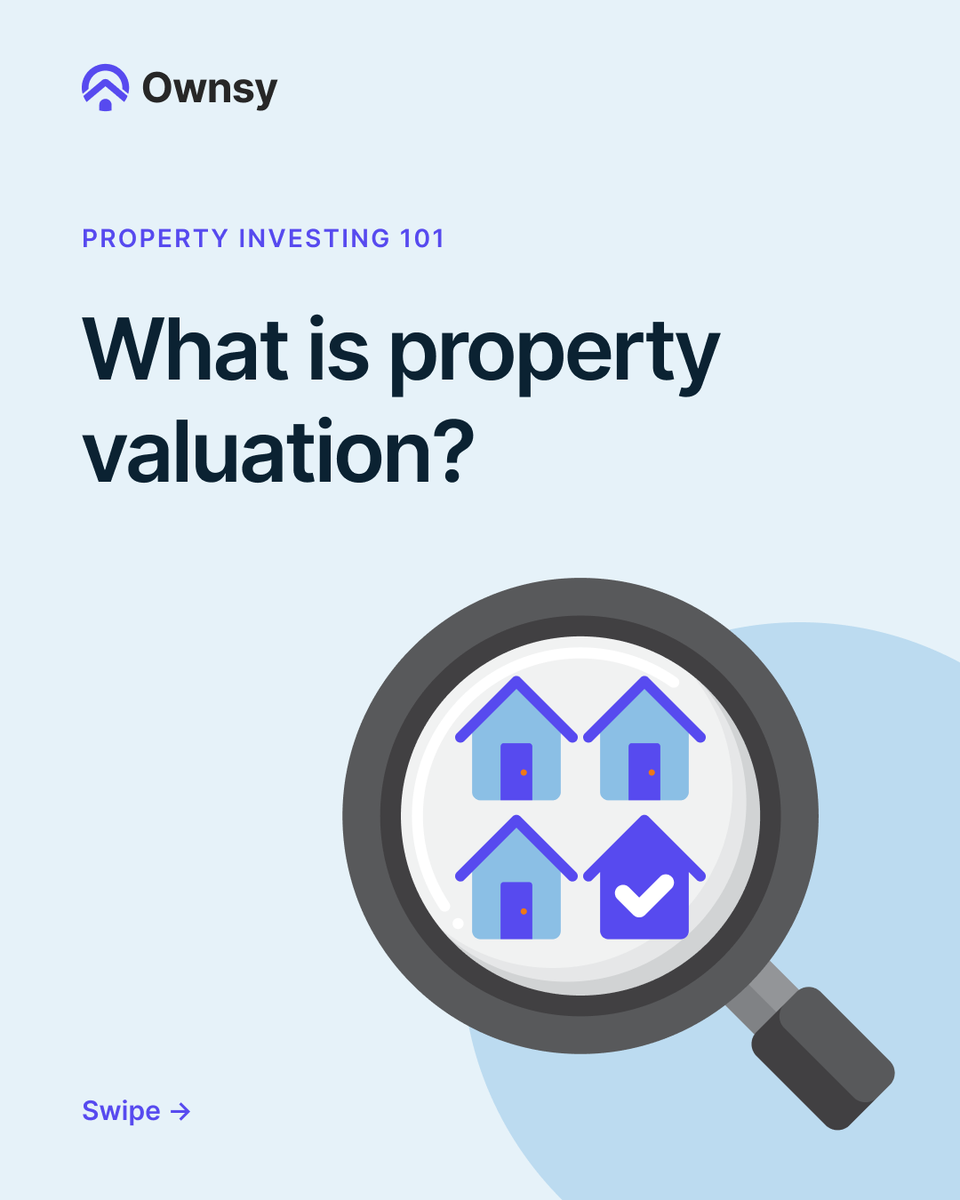 Ownsyofficial's tweet photo. 1/2
Valuation isn't the price. A valuation is a professional estimate of a property's market value on a specific date. Price is what a buyer actually pays. This carousel covers the three methods valuers use, and why the number can change.

#PropertyEducation #RealEstate #PropertyInvesting101