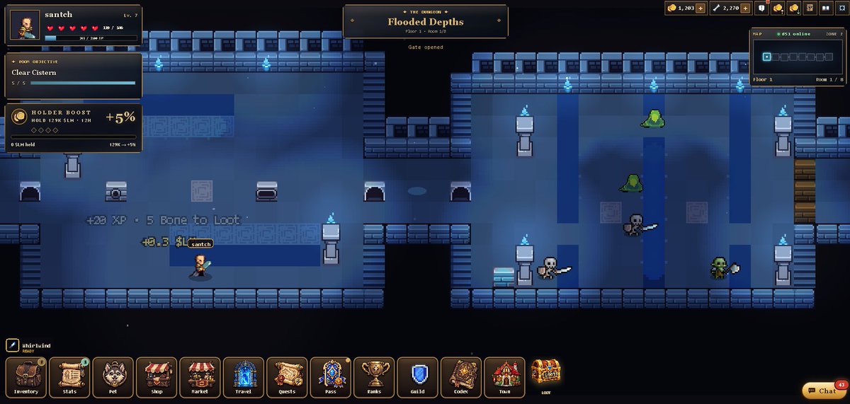 1santchia's tweet photo. Floor 1, Flooded Depths. My Sword keeps marching! ⚔️

@PlayLootMarch

Only ~$2-3 to afk farm with tokens at a 150k MC. You just need 20k tokens to start running dungeons!

https://t.co/OjjEPzzcGq https://t.co/D2xfMBHAmU