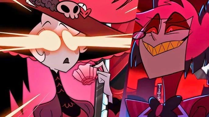 mariaquevedo07's tweet photo. Someone brought up a good point. Alastor didn’t just outsmart Rosie ONCE but TWICE! The first is when he found a loophole to their deal and broke free, the second is when he finally got her to fix his staff so he can be at full power again. #HazbinHotelAlastor #HazbinHotelRosie https://t.co/0eEwRfwvMo