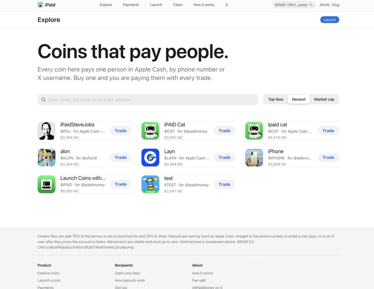 iPaidMoney's tweet photo. 8 coins are already paying creators via apple pay...

slowly, then all at once ⚡️ https://t.co/m7AampAbXv