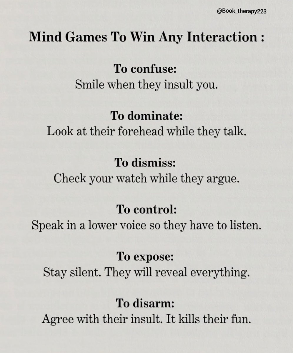 Book_therapy223's tweet photo. Mind Games To Win Any Interaction : https://t.co/z3OPjHWsdv