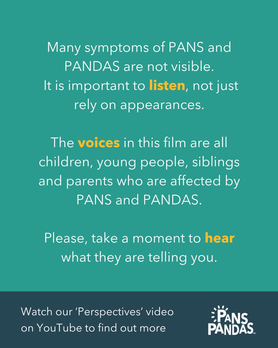 RareRevolutionM's tweet photo. This message is to doctors, paediatricians and other healthcare providers. It has been created by children and young people affected by PANS and PANDAS. Please take a moment to really hear that they are telling you. #Pans #Pandas
https://t.co/jA0TW139Gv https://t.co/WcBi6XsJg1