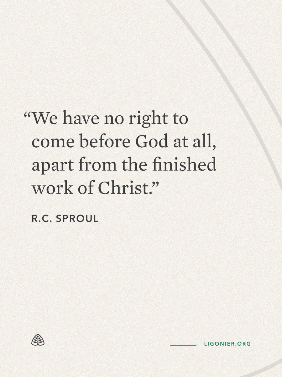 Ligonier's tweet photo. “We have no right to come before God at all, apart from the finished work of Christ.” —@RCSproul 

From ‘Does Prayer Change Things?’ https://t.co/PwFDbR0knp