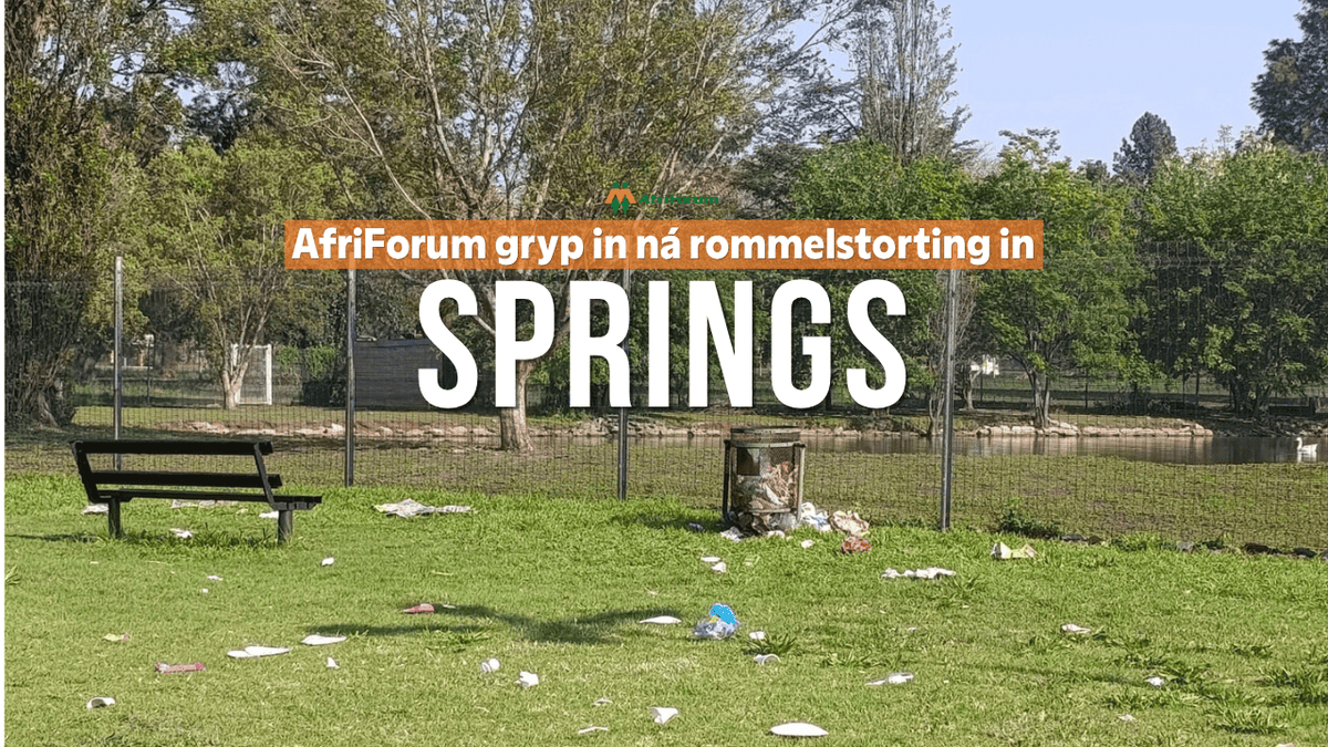 afriforum's tweet photo. Springs-tak knap plaaslike park op ná dit met rommel bestrooi is https://t.co/N95Wqp4nmE https://t.co/qmyWxIKbPu