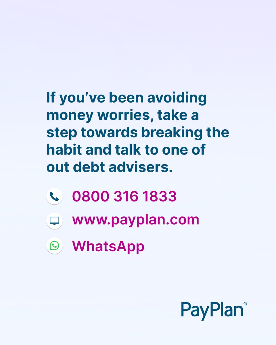 PayPlan's tweet photo. You can be intelligent, responsible and successful... and still ignore debt.
Sometimes the brain just moves into survival mode.
If you've ever done this, you're not lazy and you're not failing. You're human.
What's one money task you've been avoiding?

#DebtAdvice https://t.co/VhzkXgaIND