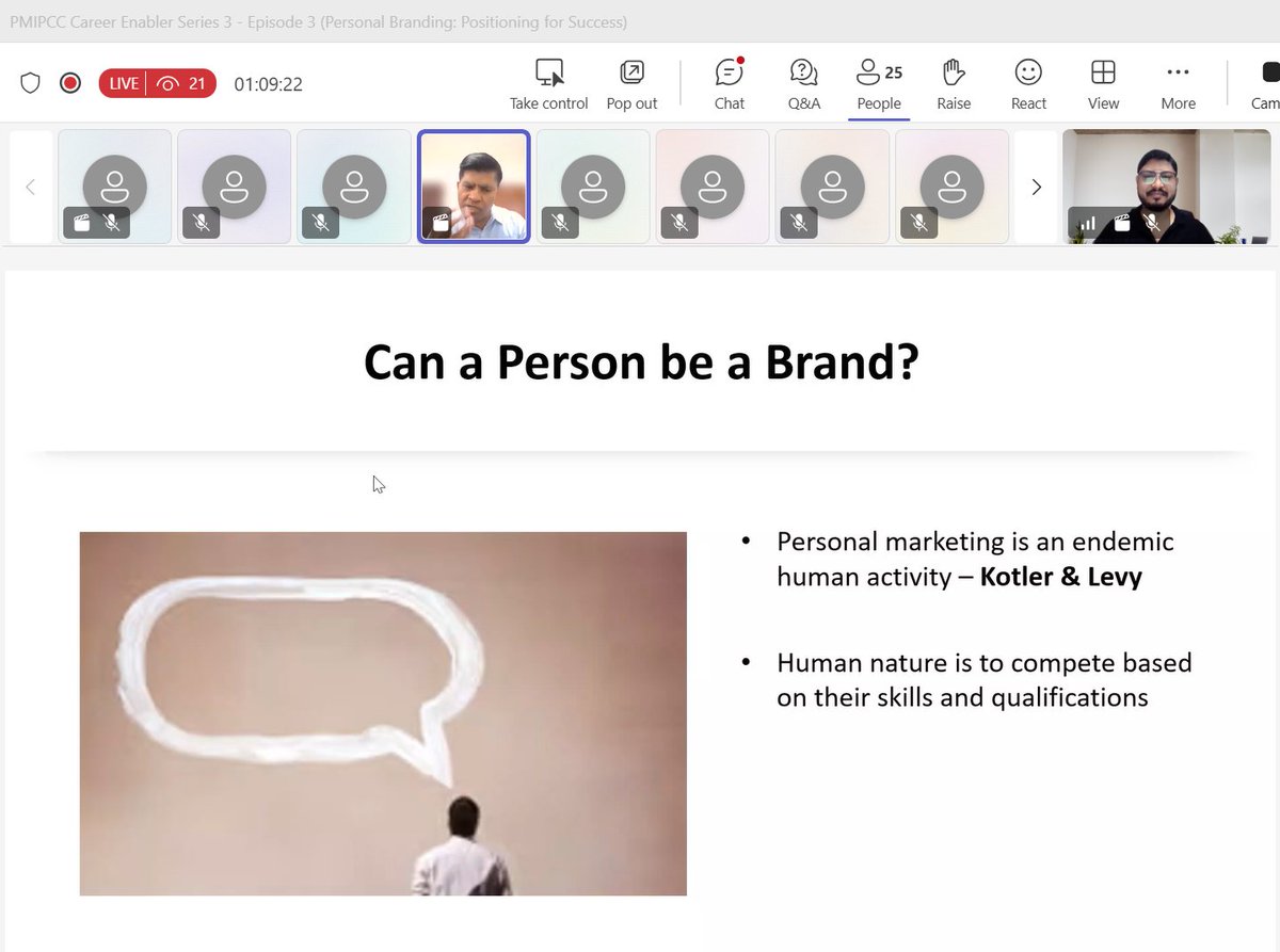PMIPCC's tweet photo. 🚀 Career Enabler Series 3 | Episode 3

Personal branding isn’t about self-promotion. It’s about building reputation, trust &amp; credibility through the value you create and the expertise you demonstrate.

🙏 Thank you Prof. Dhananjay Singh!

#PMIPCC #PMI #CareerGrowth https://t.co/1Y3eF85XPG