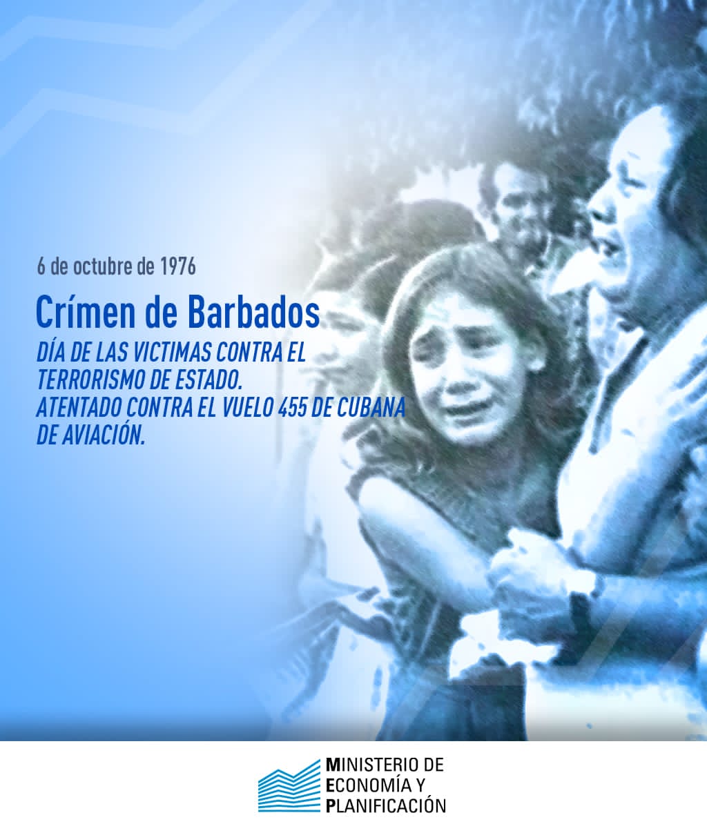 MEP_CUBA's tweet photo. Cuando el odio, la muerte y el terror se combinaron para quitar vida y esperanza se gestó el crimen de Barbados dejando un pueblo conmovido ante el oprobio. Eran jóvenes la mayoría. No están olvidados, y "ante un pueblo enérgico y viril la injusticia tiembla", #TenemosMemoria https://t.co/Y5p8GNzQa9