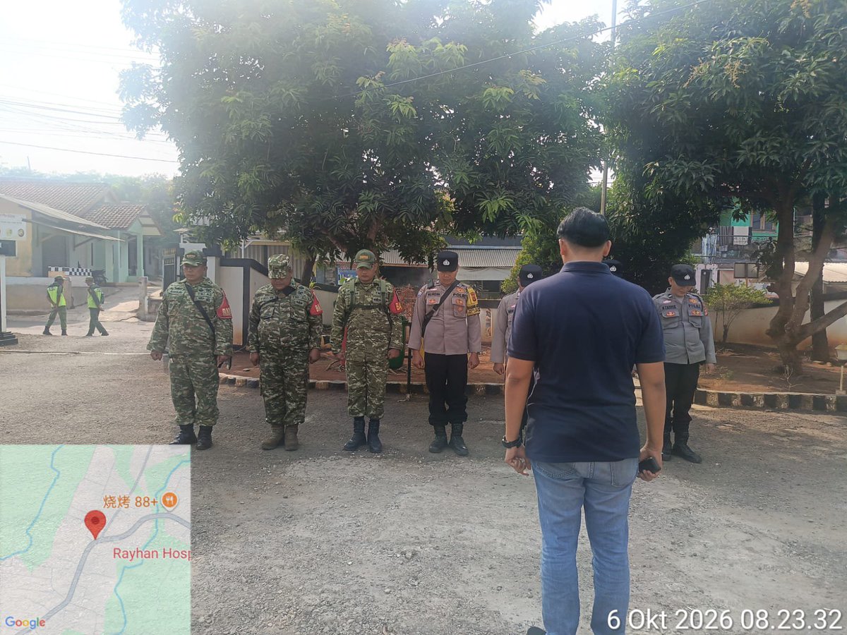 HumassekCpdysbg's tweet photo. Ipda Ari Kurniawan, S.Ip., M.H., Panit Reskrim Polsek Cipeundeuy pimpin Apel Pratugas pengamanan penetapan balon menjadi calon, penyerahan SK dari panitia kepada Calon, penentuan no urut dan tanda gambar serta pelaksanaan Deklarasi Damai Desa Wantilan https://t.co/hAv8I0urJW