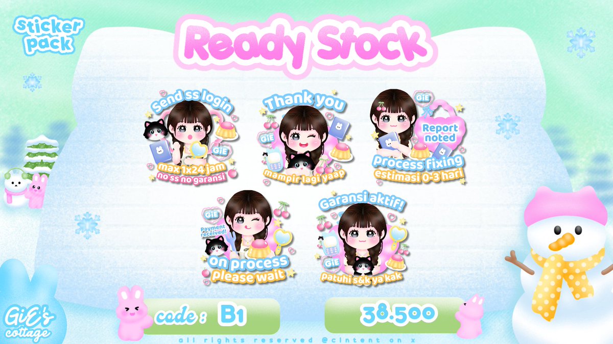 clntent's tweet photo. help repost please, timakaacii

haai GiE kembali bawa READY STOCK sticker pack &amp; layout x wabis chibii

🍓 stiker sudah free retext all
🍓 layout bisa take terpisah / bundle harga spesial
🍓prici dan kode ada di pic
🍓 jemput by wea di bio fastie (sebut kode)

grab it fast gucy🐣 https://t.co/Wqa2HnHxEM