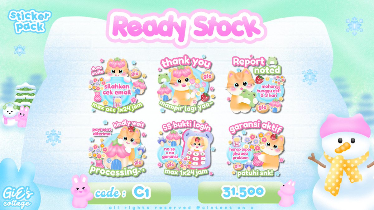 clntent's tweet photo. help repost please, timakaacii

haai GiE kembali bawa READY STOCK sticker pack &amp; layout x wabis chibii

🍓 stiker sudah free retext all
🍓 layout bisa take terpisah / bundle harga spesial
🍓prici dan kode ada di pic
🍓 jemput by wea di bio fastie (sebut kode)

grab it fast gucy🐣 https://t.co/Wqa2HnHxEM