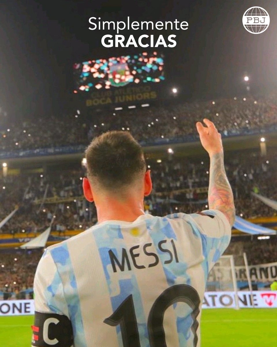 PlanetaBoca's tweet photo. Por elegir nuestros colores. Por intentarlo siempre. Por no bajar los brazos. Por levantarte tantas veces. Por la gloria. Por tu legado. GRACIAS.

Lionel Andrés Messi = Argentina 🇦🇷 🔟 https://t.co/VM7WjyjSo1