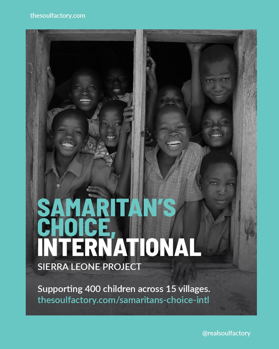 RealSoulFactory's tweet photo. In Sierra Leone, 400 children across 15 villages are counting on us. ❤️

With little to no government assistance, their access to food and education depends on people who are willing to show up. 

Samaritan's Choice International is doing exactly that. https://t.co/Tbl3uoMKM8
