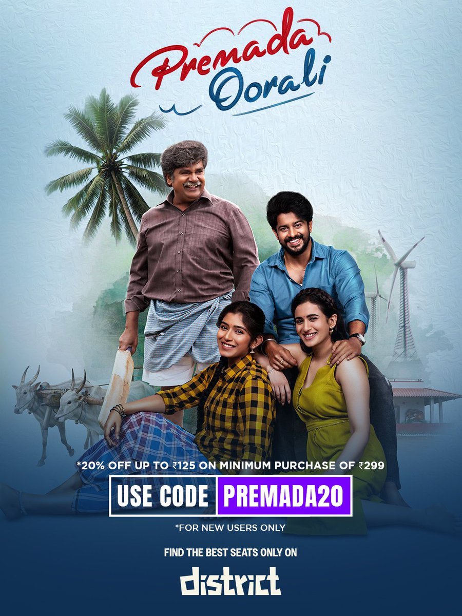 Haxsha_Rsy's tweet photo. #PremadaOorali ❤️‍🔥

Beautiful emotions, engaging storytelling &amp; a truly satisfying theatrical experience! 🔥

The word of mouth is getting stronger — this is a movie you shouldn’t miss in theatres! 🎬❤️

Book now on @District_SS &amp; use PREMADA20 for 20% OFF. 🔥 https://t.co/HUoXxfIyDH