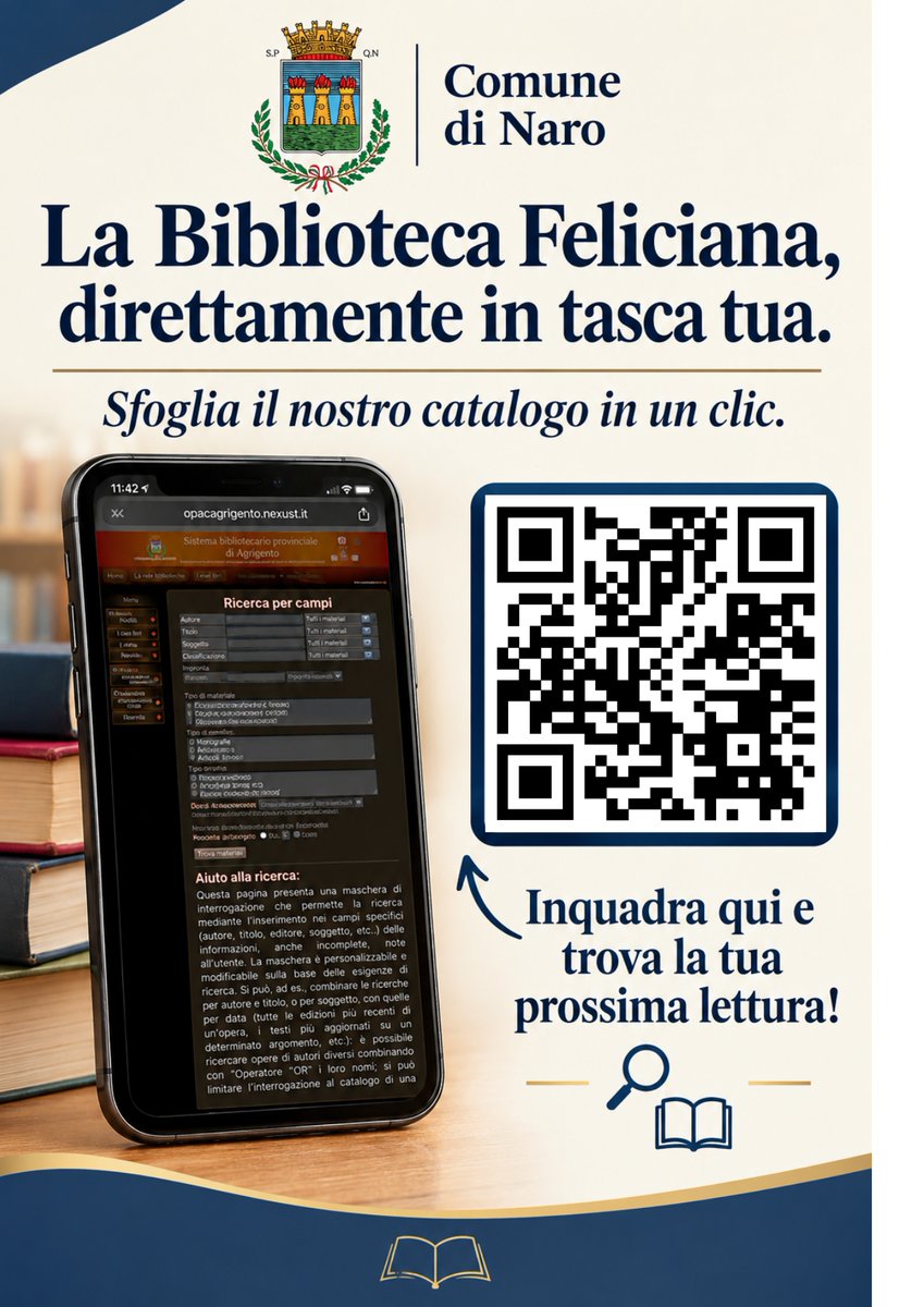 canicattiweb's tweet photo. La Biblioteca Feliciana di Naro si digitalizza: un patrimonio di cultura sempre più accessibile: La cultura incontra la tecnologia e la Biblioteca Feliciana di Naro compie un importante passo verso il futuro. È il risultato di un lungo e prezioso… dlvr.it/TVp47f #Cronaca #Naro https://t.co/rlDmOwDWzZ