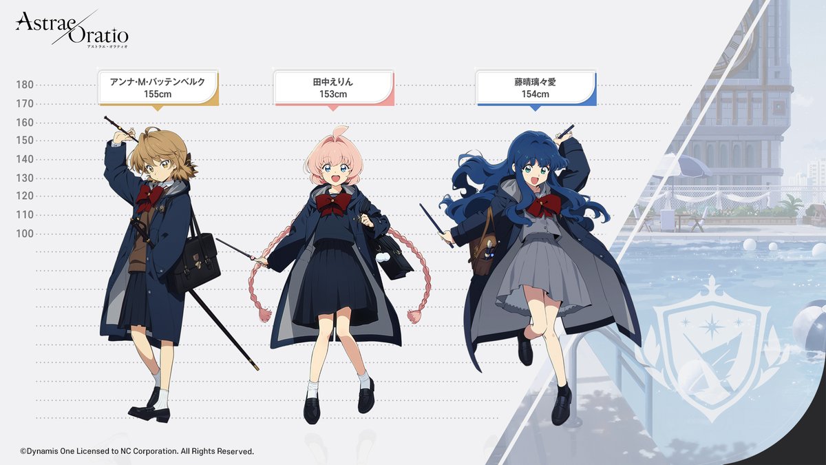Asora_JP's tweet photo. 【特区庁広報課からのご案内】

「港区少女たちのまほ活」身長紹介

港区少女たちのまほ活に所属する魔法使いたちの身長をご紹介！

▼公式サイト
https://t.co/0Scj3Nt8ej

#AstraeOratio #アストラエオラティオ #アスオラ https://t.co/tiCeGYn5Cx