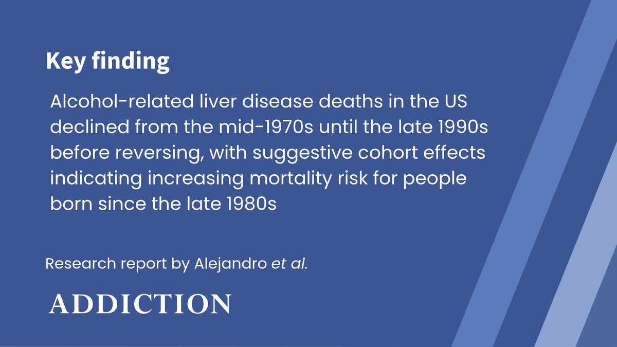 AddictionJrnl's tweet photo. Age, period and cohort effects in alcohol-related liver disease mortality in the United States, 1968 to 2023 https://t.co/RSnJCWbGJN https://t.co/VhC2T6fOv6