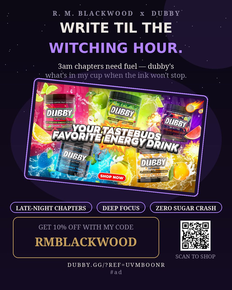 robertoashby8's tweet photo. mornin' nightmares 💀☕ 3am chapters don't write themselves — this is what's in my cup when the ink won't stop. zero sugar, zero crash, all focus. grab a tub with my code RMBLACKWOOD for 10% off 👉 https://t.co/tZgTJubyEW #ad https://t.co/pQ6rlAUFOt