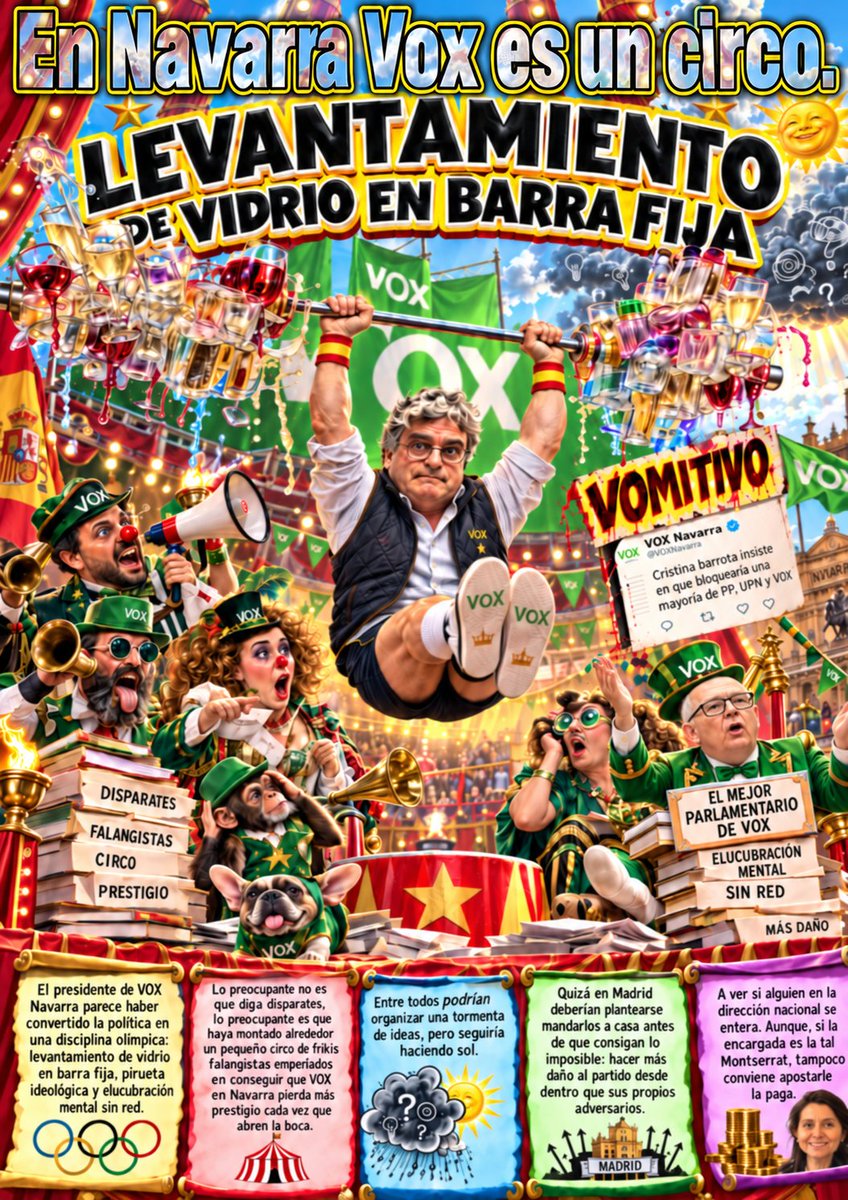 latigototal's tweet photo. @NoticiasNavarra Mientras no se junten con los frikis de Vox.
No vaya a ser que los pongan mirando al "sol". https://t.co/lht7fQyzLv
