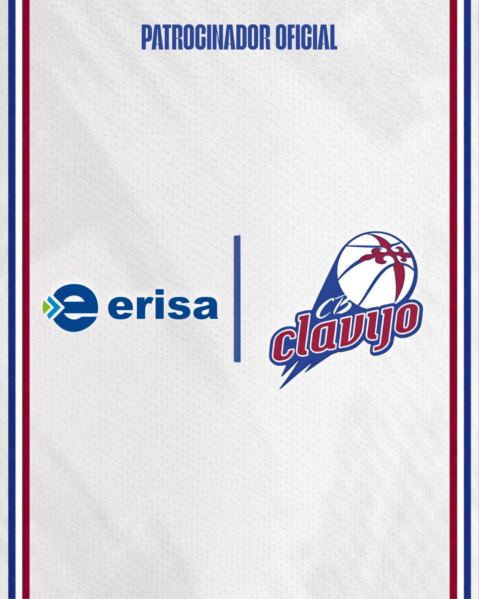 CBCLAVIJO's tweet photo. ⚡ | 𝗘𝗥𝗜𝗦𝗔, 𝗣𝗔𝗧𝗥𝗢𝗖𝗜𝗡𝗔𝗗𝗢𝗥 𝗢𝗙𝗜𝗖𝗜𝗔𝗟

💙 | ERISA continúa una temporada más junto al CB Clavijo.

🔌 | Una empresa riojana especializada en instalaciones eléctricas, térmicas y telecomunicaciones con 50 años de trayectoria.

🤝🏻 | ¡Gracias!

#SiempreClavijo https://t.co/nmQ2yLKw1j