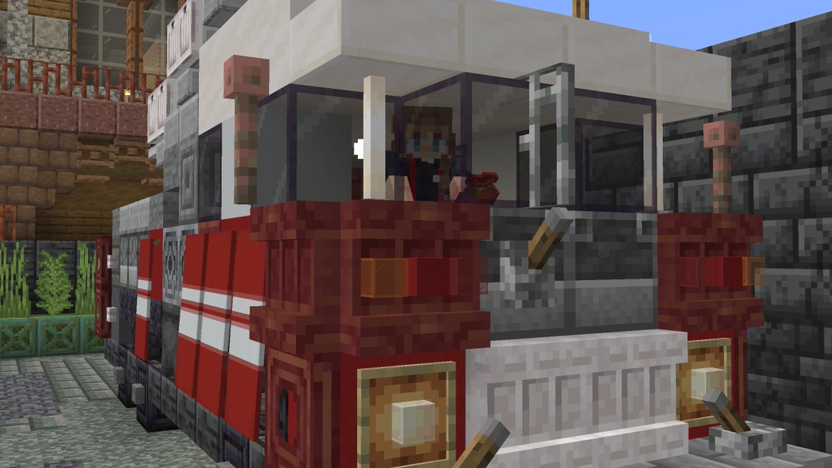 PearlescentMoon's tweet photo. The new cushions let me sit casually in my firetrucks at perfect height now... I love it https://t.co/8AzCttNExm