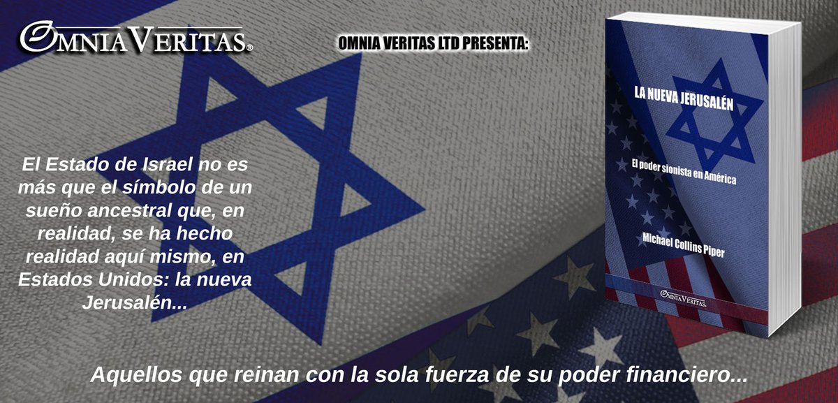 OmniaVeritasLtd's tweet photo. La nueva Jerusalén https://t.co/cB9Sfh9cYG 
📢 Nueva publicación: "La nueva Jerusalén" de Michael Collins Piper.

El poder sionista en América.

¿Quién controla realmente la política exterior de Estados Unidos? Michael Collins Piper sostiene que el poder sionista ha construido una "nueva Jerusalén" en América, un centro de poder que opera desde las sombras y que ha reconfigurado el orden mundial. Una obra imprescindible para comprender las fuerzas que mueven los hilos del poder en Occidente.

#LaNuevaJerusalén #MichaelCollinsPiper #PoderSionista #Sionismo #EstadosUnidos #NuevoOrdenMundial #Geopolítica #PoderOculto #ÉliteGlobal #HistoriaProhibida #VerdadOculta #Conspiración #PolíticaExterior #Israel #Lobby #ControlMundial #Ensayo #LibrosDeHistoria #OmniaVeritas #EditorialOmniaVeritas #LecturaRecomendada #Biblioteca #Cultura #PensamientoCrítico #Conocimiento #Libro #NovedadEditorial #HistoriaContemporánea #Política #Internacional #Poder