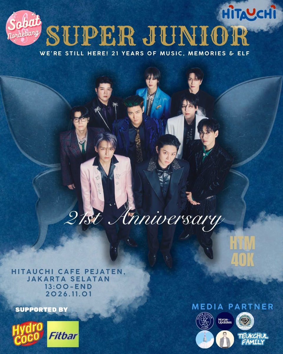 tang__kira's tweet photo. 💙WE’RE STILL HERE! 21 YEARS OF MUSIC, MEMORIES &amp; ELF 💙

ELF ARE YOU READY?🔥

Let's sing, laugh, and celebrate 21 years of SUPER JUNIOR together! 💙✨

Regist here : 
https://t.co/42ZGQoajWH

Event by @sobatnoraebang x @grlcynn

#SuperJunior #SJ21stAnniversary #ELFIndonesia https://t.co/dxyjimDaY9