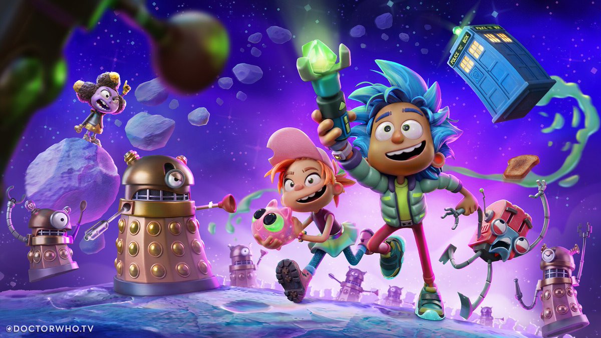 DiscussingFilm's tweet photo. First look at a new ‘DOCTOR WHO’ animated series.

The series - intended for pre-school children - follows the Doctor and his friends Hannah, Beastie and Toast-IE as they embark on adventures through time &amp; space. https://t.co/XnCzigqeqS